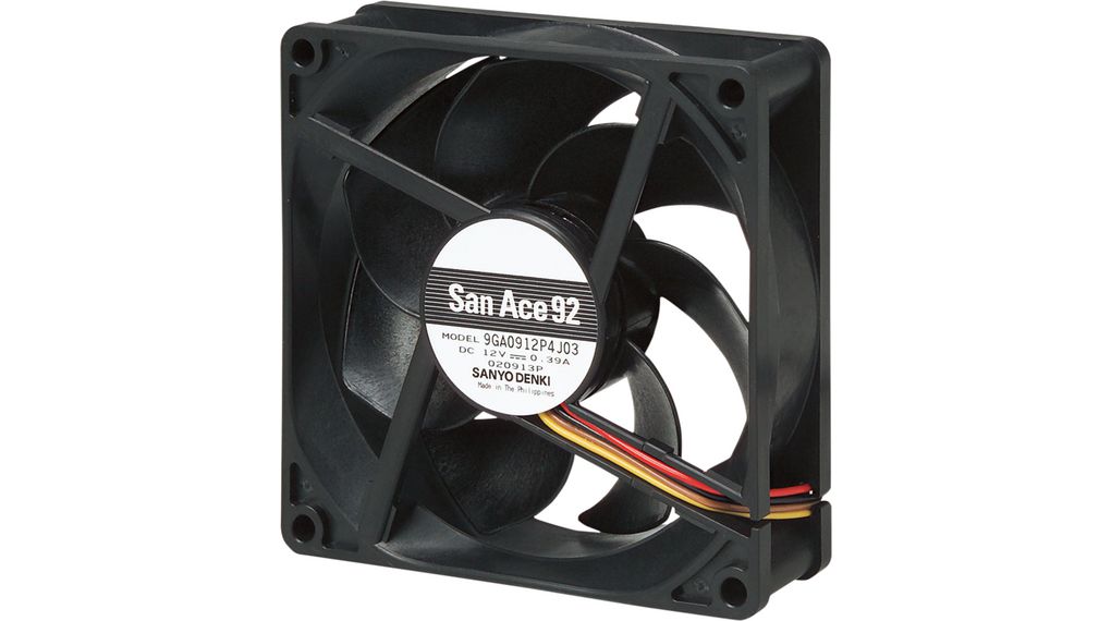 Axialfläkt DC 92x92x25mm 12V 115.8m³/h